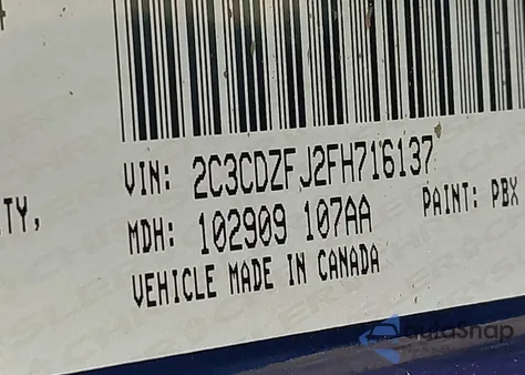 2015 Dodge Challenger R/T Scat Pack from USA, damaged, VIN 2C3CDZFJ2FH716137